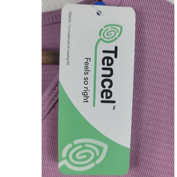 Seg'Ments Tencel Light Lavender Athletic Laying Long Sleeve Top L NWT - Picture 4 of 6